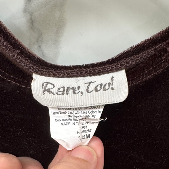 Vintage Brown Polka Dot Dress with Pink Bow and Feathers - Picture 2 of 3